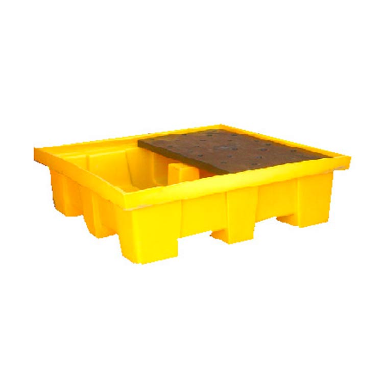 PALLETS CON BANDEJA ANTIDERRAMES PARA CONTENER LIQUIDOS 
