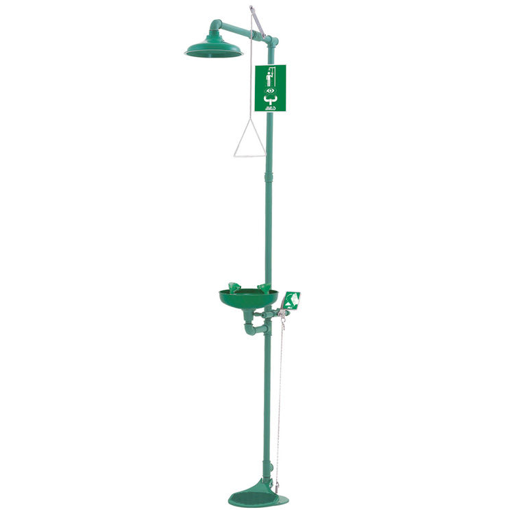 Duchas y Lavaojos en Acero GALVANIZADO - CL-001-F (con pedal)