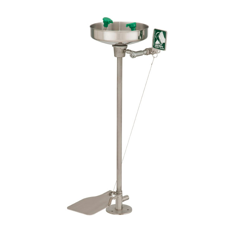 Lavaojos de Pie en Acero INOXIDABLE - Doble Accionamiento L-002iF