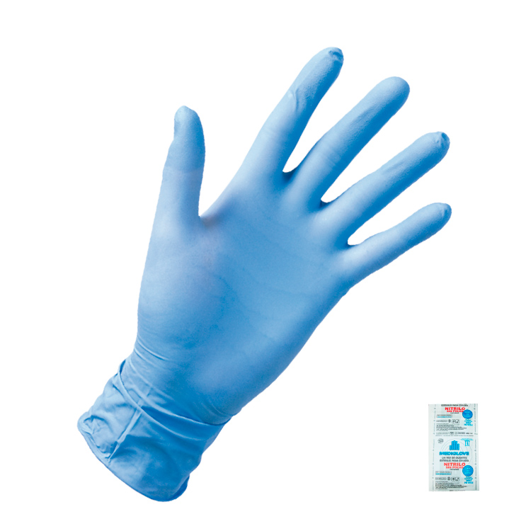 GUANTES  ESTÉRILES NITRILO SIN POLVO PARA CIRUGÍA