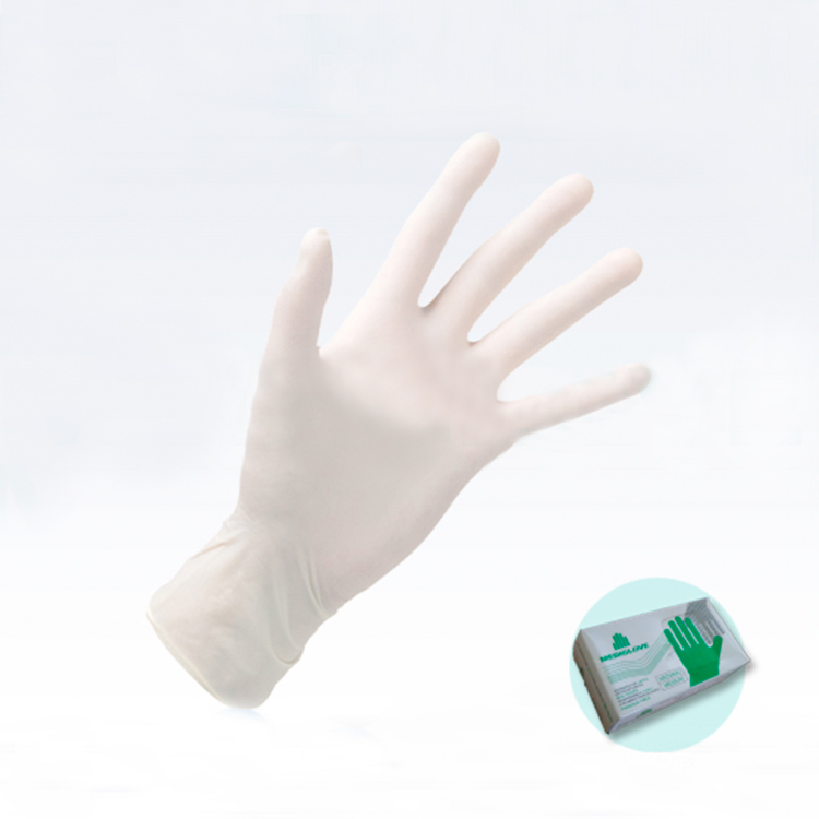 GUANTES NO ESTÉRILES PARA EXAMEN LÁTEX NATURAL EMPOLVADO