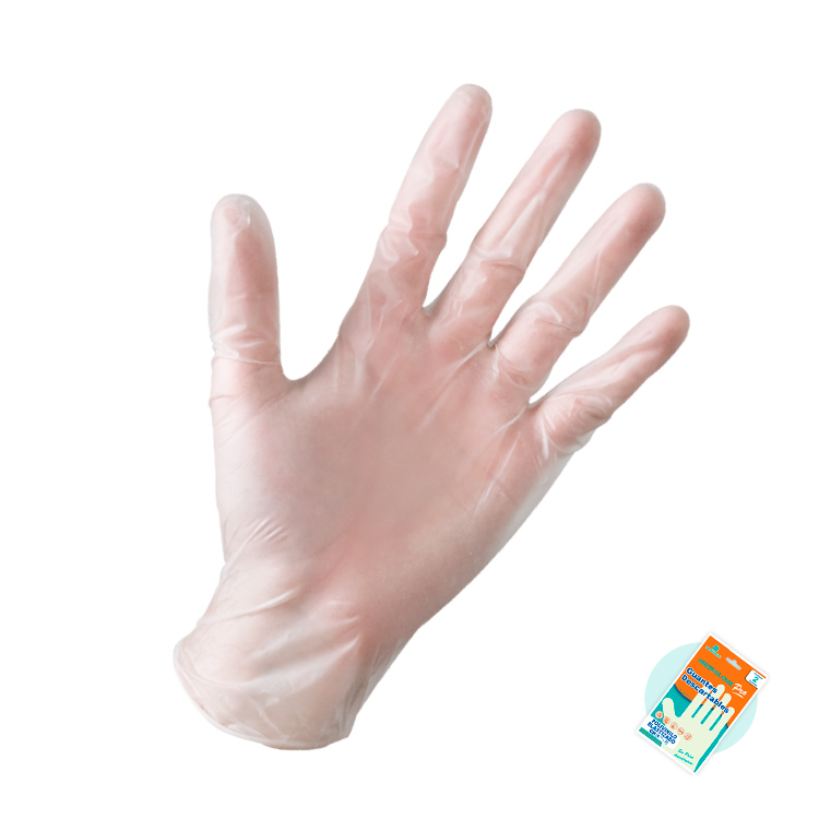 GUANTES NO ESTÉRILES PARA EXAMEN POLIVINILO ELASTIZADO