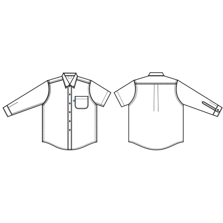 medidas camisa trabajo de vestir manga corta larga OMBU